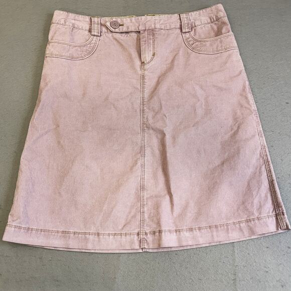Gap Jean Skirt Womens 4 Pink Corduroy Casual Stretch Waist A Line Pockets Retro - Picture 1 of 9